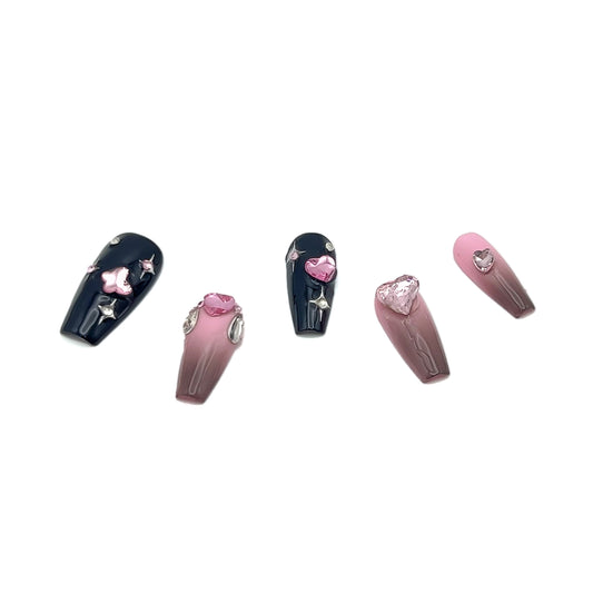 Handmade|Y2K Sweet Rebel Radiant Collision-Coffin Nails