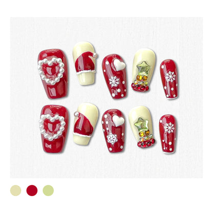 Handmade|Heartfelt Snowfall-Coffin Nails