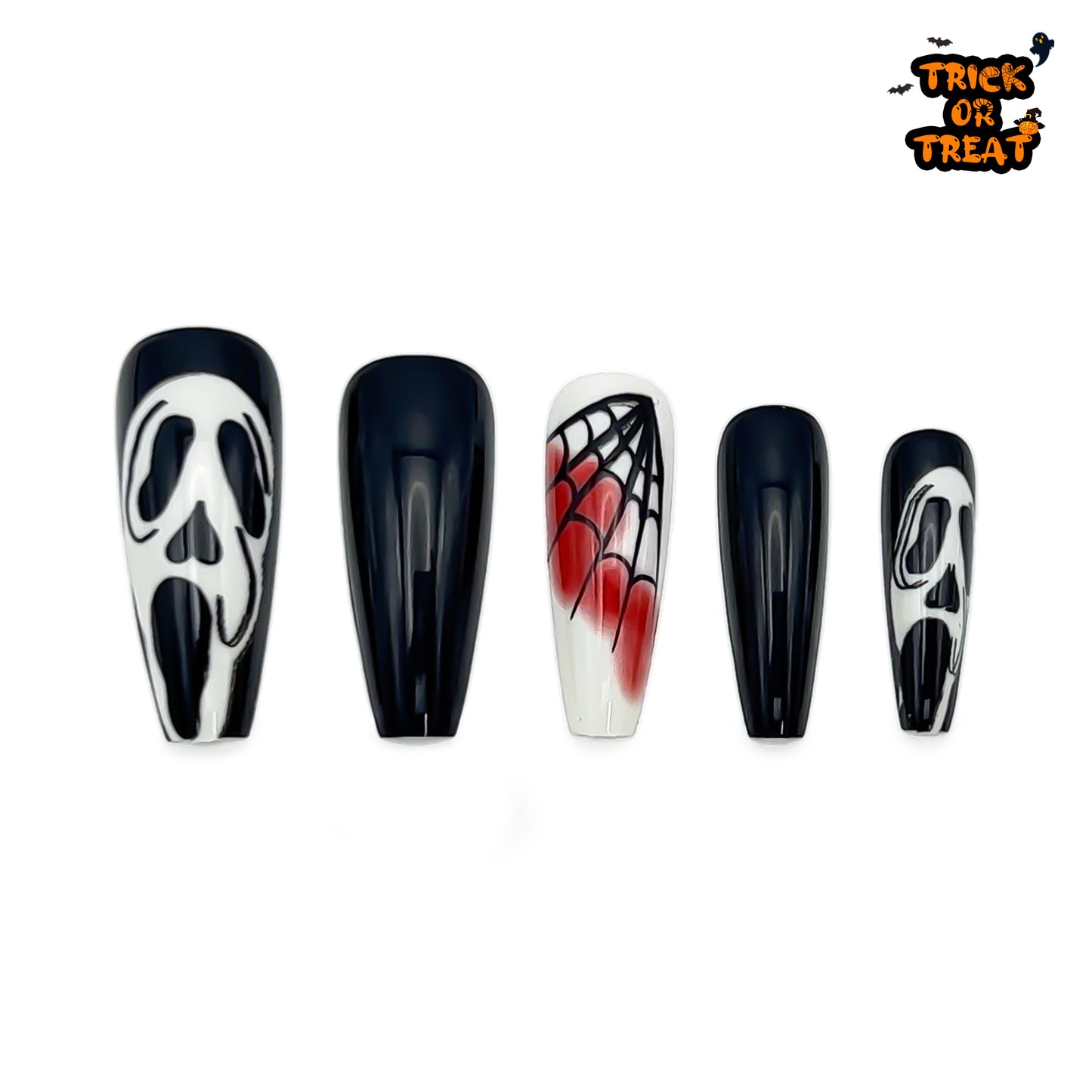 Ghostly Spider Faceoff-Coffin Nails