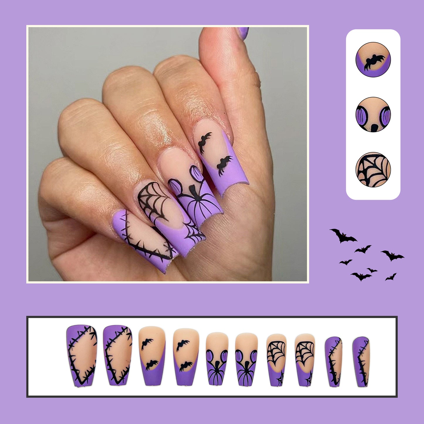 Mystic Purple Orgy-Coffin Nails